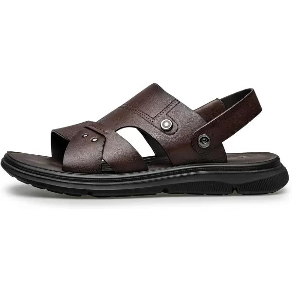 ZRO Mens outdoor sandals Anti slip thick bottom water leather shoes for men R2320123 SpringBrown