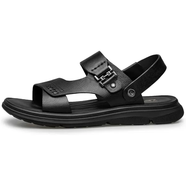 ZRO Mens outdoor sandals beach water sandals leather shoes for men R2320023 SpringBlack