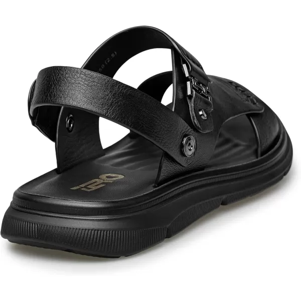 ZRO Mens outdoor sandals beach water sandals leather shoes for men R2320023 SpringBlack