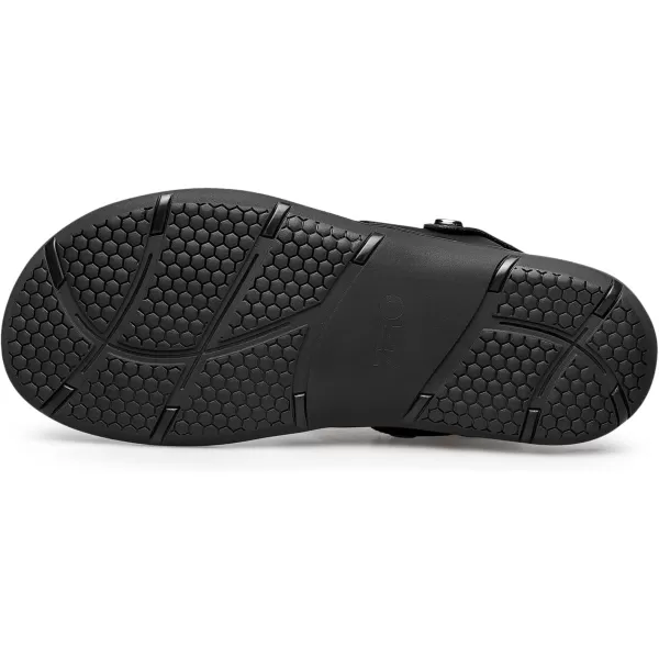 ZRO Mens sandals leather fishermen for outdoor 22 modelBlack