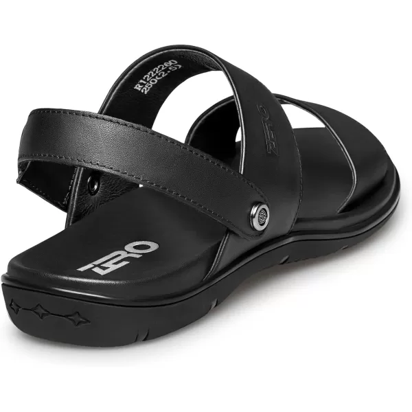 ZRO Mens sandals leather fishermen for outdoor 22 modelBlack