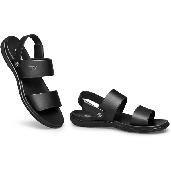 ZRO Mens sandals leather fishermen for outdoor 22 modelBlack