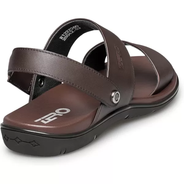 ZRO Mens sandals leather fishermen for outdoor 22 modelBrown