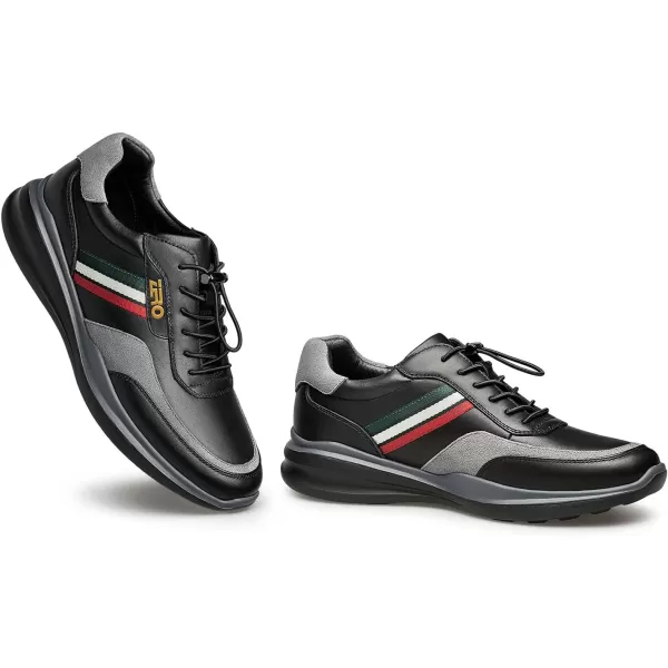 ZRO Mens slip on sneakers no lace type Sude leather shoes for men Y1223396WinterBlack