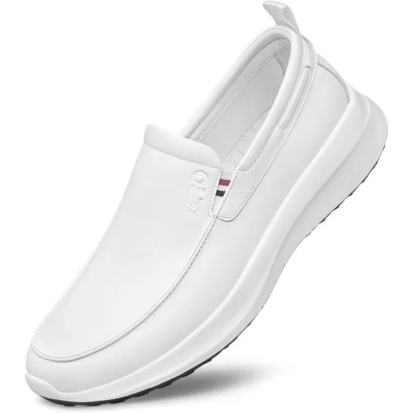 Loafers Mens Platform Sneakers Convenient to Put on and take Off R121822 AutumnWhite