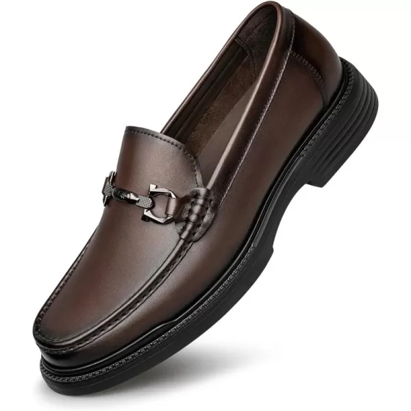 Mens Horsebit Loafers ampamp Slipons Oxford Leather Shoes for Men XDF1868 24 SpringBrown
