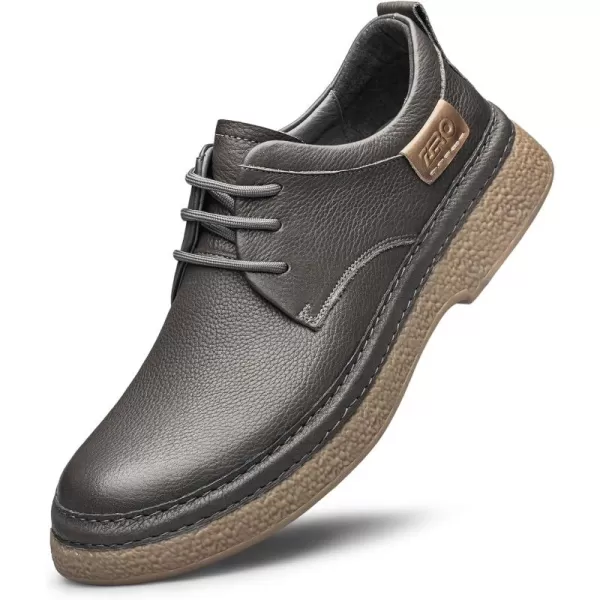 Mens Outdoor Sneakers Wide Width Genuine Leather Shoes G33606 23 WinterGrey