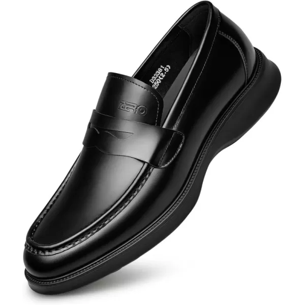 Mens Penny Loafers  Thick Sole Genuine Leather D33381 23 WinterBlack