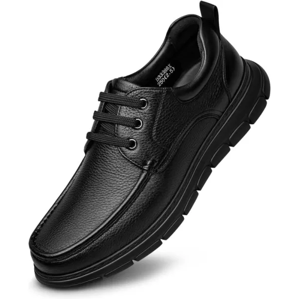 Mens Sneakers  Soft Genuine Leather Comfortable Fit D33388X 23 WinterBlack