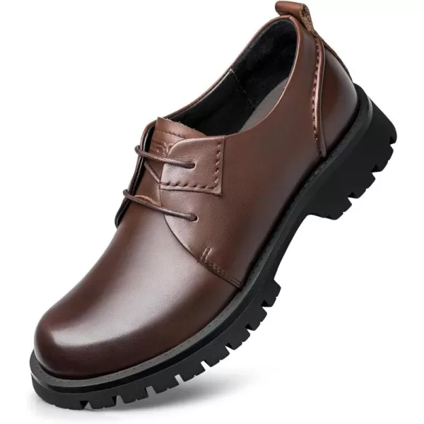 ZRO Mens D802 Slip Resistant Casual OxfordsBrown
