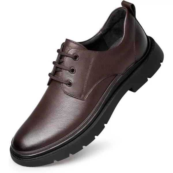 ZRO Mens D901 Plain Toe Classic Business OxfordsBrown
