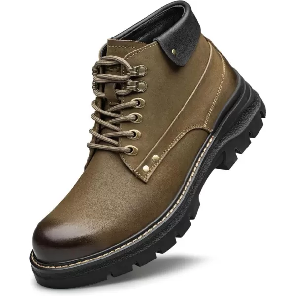 ZRO Mens Genuine Leather Boots with Thick Soles H35709D 23 WinterBrown
