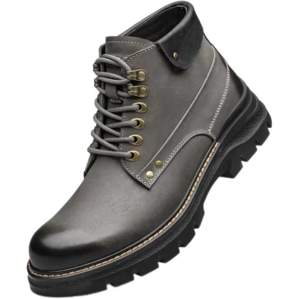 ZRO Mens Genuine Leather Boots with Thick Soles H35709D 23 WinterGrey