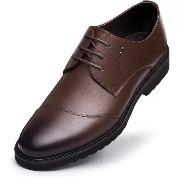 ZRO Mens J052 Cap Toe Modern Dress OxfordsBrown