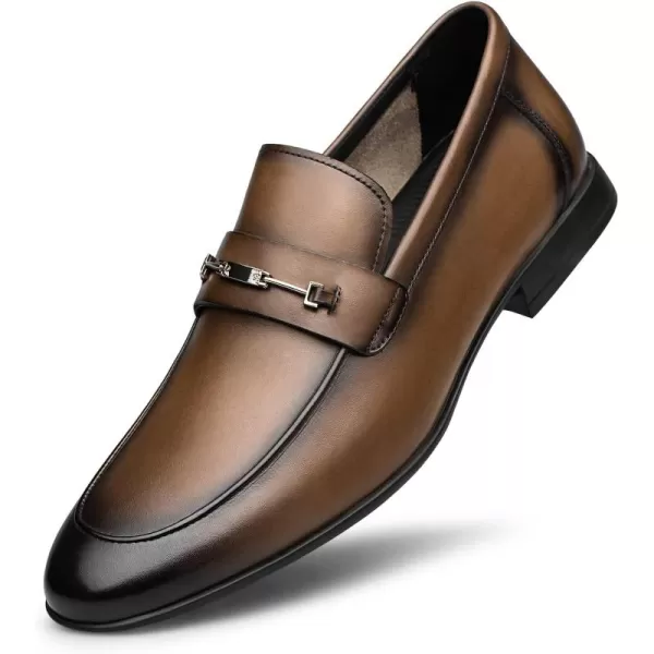 ZRO Mens Loafers ampamp Slipons for Dress Shoes Leather Soft Formal Penny Loafer B1316923 SpringBrown