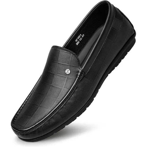 ZRO Mens driving loafers wide comfort leather shoes for men NF1801 24 SpringBlack