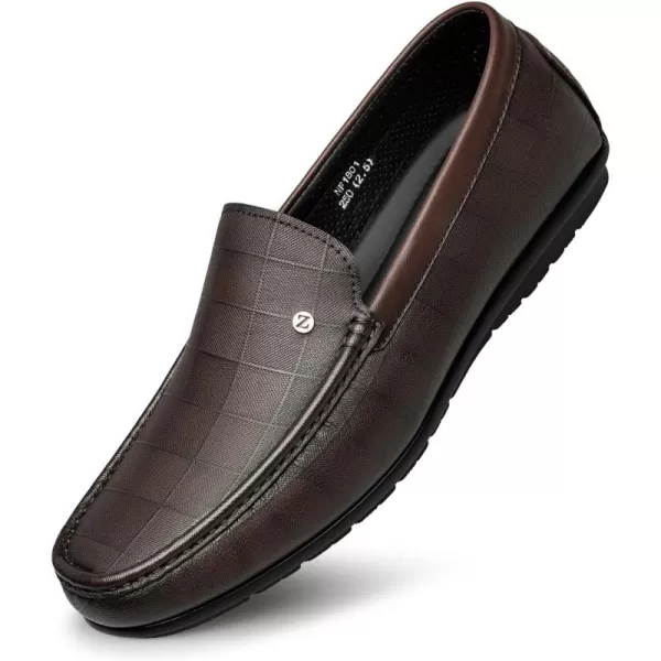ZRO Mens driving loafers wide comfort leather shoes for men NF1801 24 SpringBrown