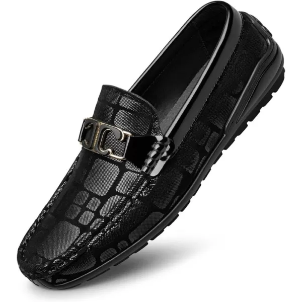 ZRO Mens loafers ampamp slipons Alligator pattern Driving shoes for men N1309823 SpringBlack