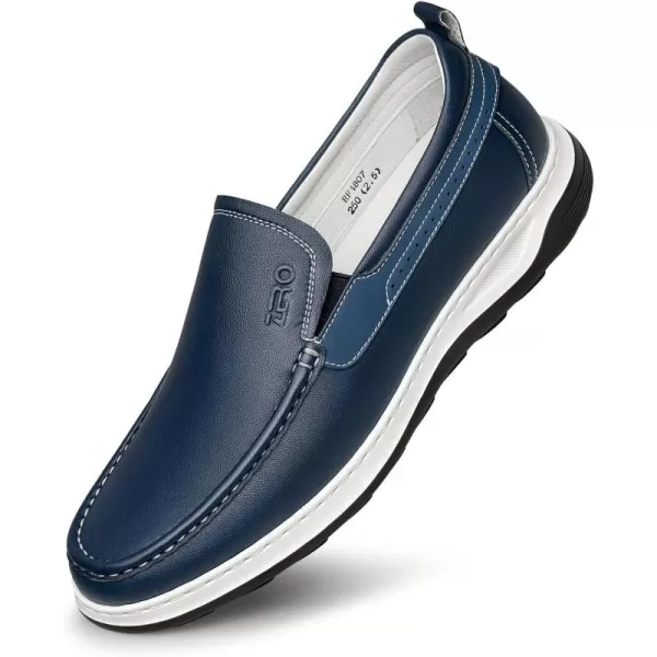 ZRO Mens loafers ampamp slipons wide driving leather shoes for men RF1807 24 SpringBlue