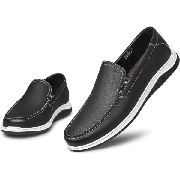 ZRO Mens loafers ampamp slipons wide width driving shoes for men leather 22 modelBlack