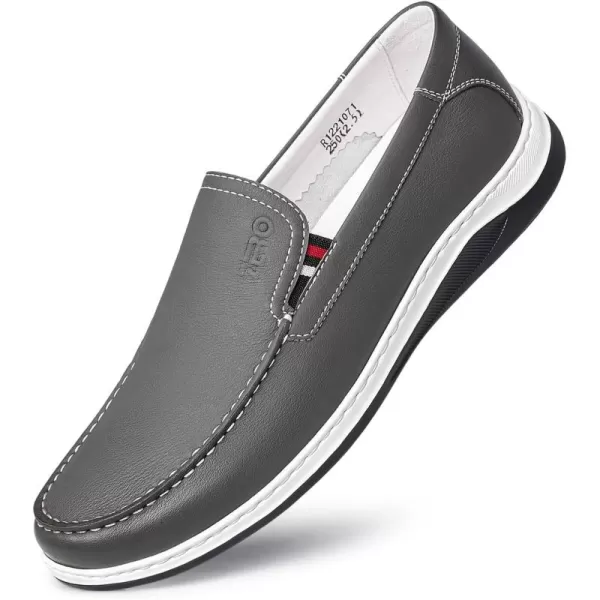 ZRO Mens loafers ampamp slipons wide width driving shoes for men leather 22 modelGrey
