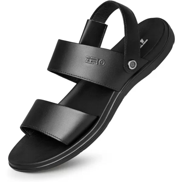 ZRO Mens sandals leather fishermen for outdoor 22 modelBlack