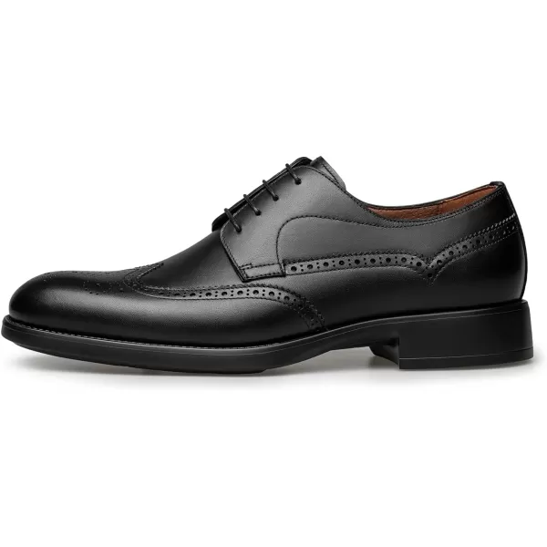 Mens Derby Dress Shoes Brogue Carved Leather Oxford Formal Shoes for Men XAF1836 24 SpringBlack