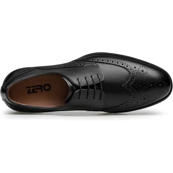 Mens Derby Dress Shoes Brogue Carved Leather Oxford Formal Shoes for Men XAF1836 24 SpringBlack
