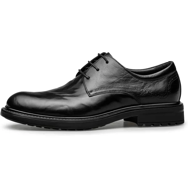 Mens Derby Shoes  Fashionable Genuine Leather Roomy Fit B33510 23 WinterBlack