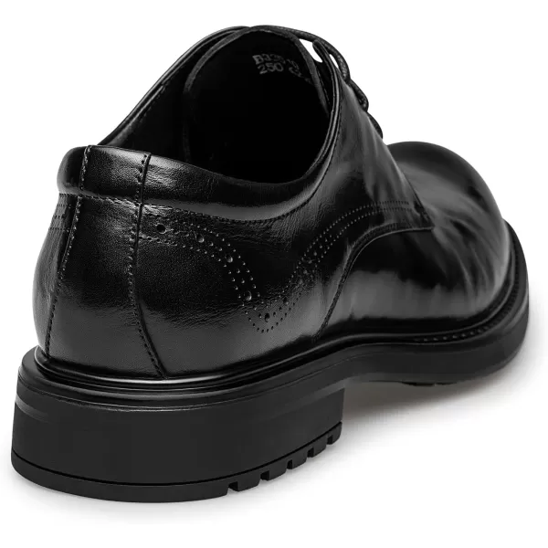 Mens Derby Shoes  Fashionable Genuine Leather Roomy Fit B33510 23 WinterBlack