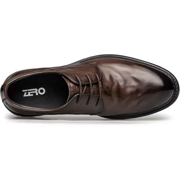 Mens Derby Shoes  Fashionable Genuine Leather Roomy Fit B33510 23 WinterBrown