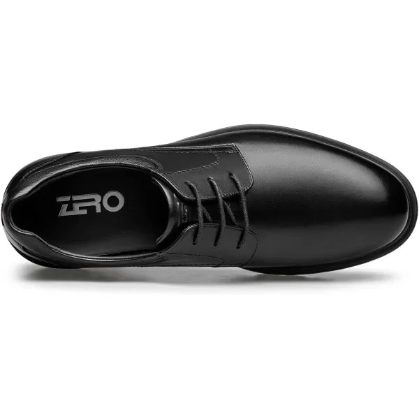 Mens Derby Shoes Plain Toe Thick Bottom Oxford Dress Shoes for Men D1318323 SpringBlack