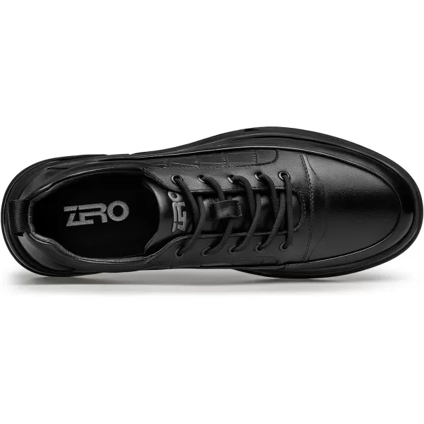 Mens Sneakers  Laceup Thick Sole Nonslip Rubber Outsole Genuine Leather S33666 23 WinterBlack