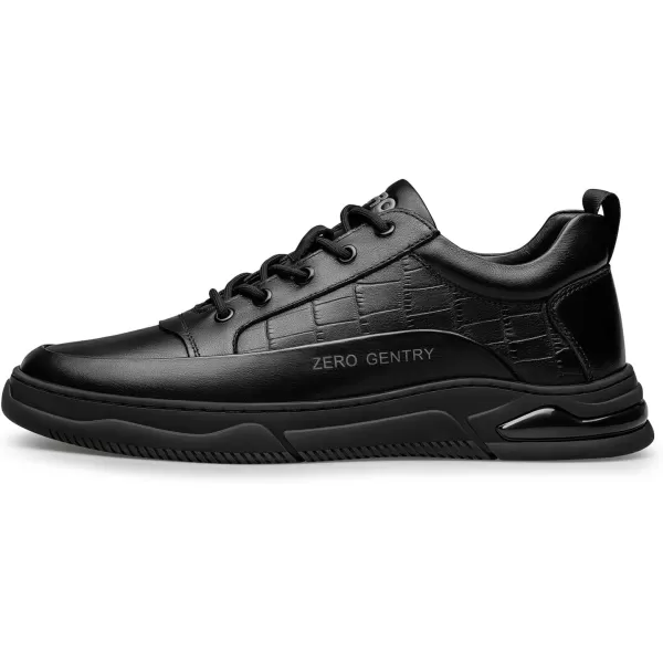 Mens Sneakers  Laceup Thick Sole Nonslip Rubber Outsole Genuine Leather S33666 23 WinterBlack