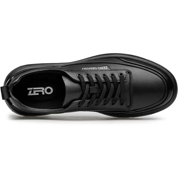 Mens Sneakers  Thick Rubber Sole Genuine Leather Upper Laceup Design S33555 23 WinterBlack