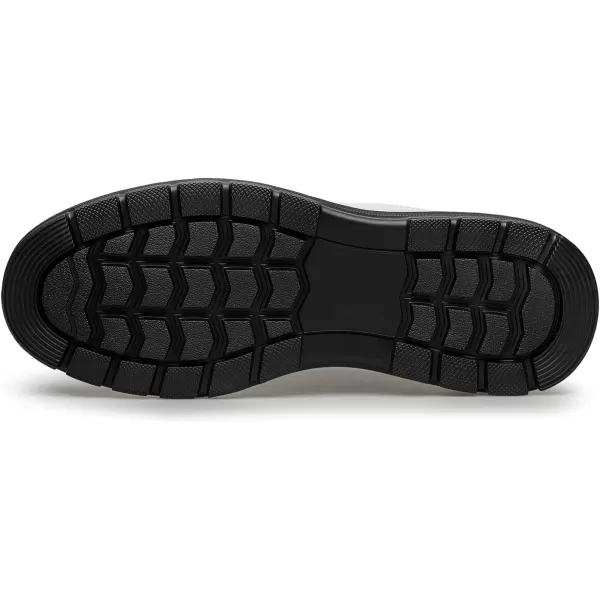 Mens Sneakers  Thick Rubber Sole Genuine Leather Upper Laceup Design S33555 23 WinterWhite
