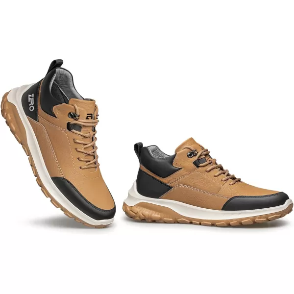 Mens outdoor sneakers Platform Genuine leather work shoes for men H35733 23 WinterBrown