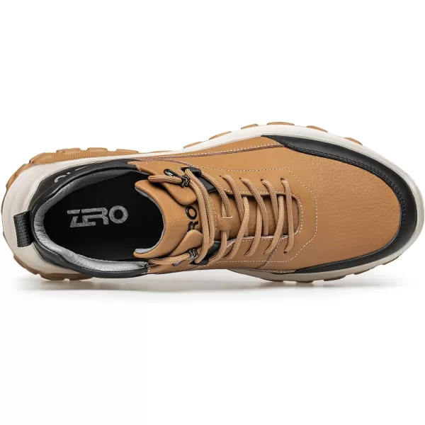 Mens outdoor sneakers Platform Genuine leather work shoes for men H35733 23 WinterBrown