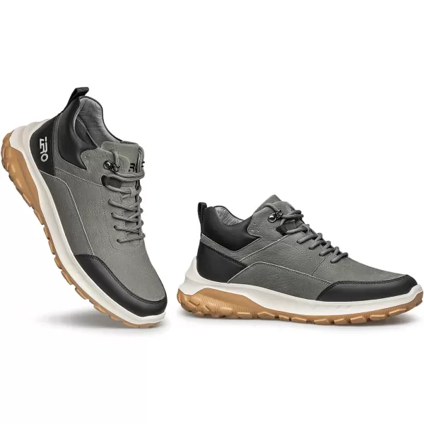 Mens outdoor sneakers Platform Genuine leather work shoes for men H35733 23 WinterGrey