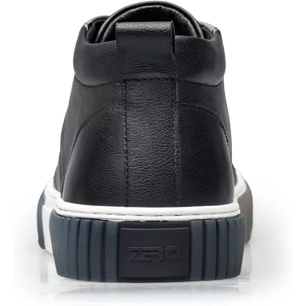 ZRO Mens High Top SneakersLeather Breathable Casual Shoes for MenS05806Black