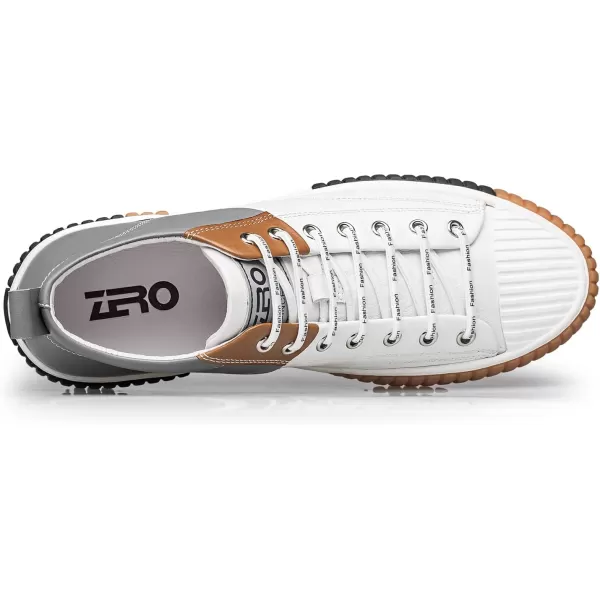 ZRO Mens High Top SneakersLeather Breathable Casual Shoes for MenS05806Grey