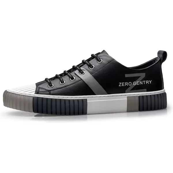 ZRO Mens Leather Sneakers Casual and Fashion Shoes for MenS03300Black