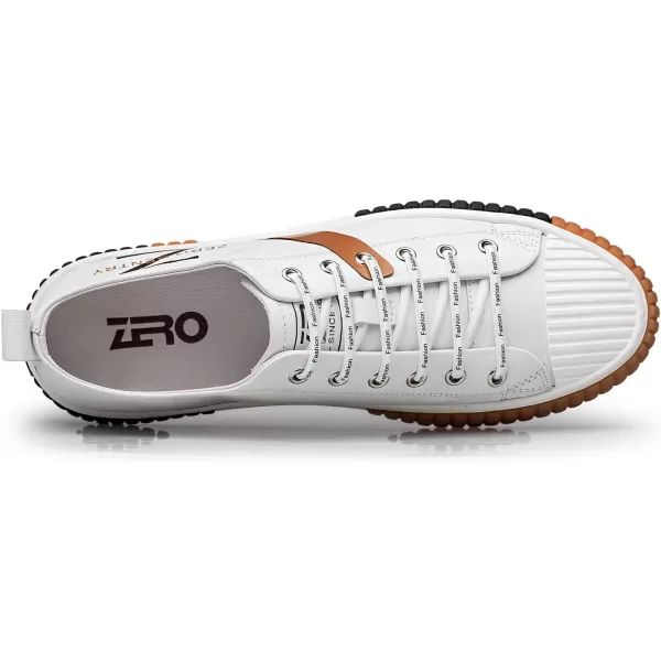 ZRO Mens Leather Sneakers Casual and Fashion Shoes for MenS03300White