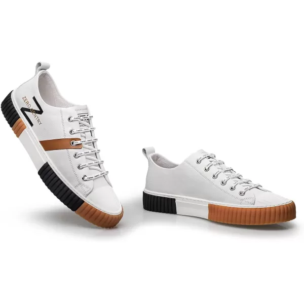 ZRO Mens Leather Sneakers Casual and Fashion Shoes for MenS03300White
