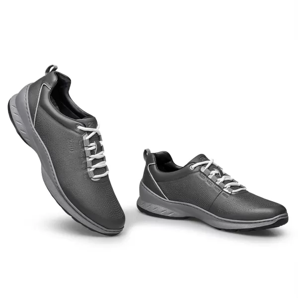 ZRO Mens Perforated Modern Sneakers with SelfWarm LeatherGrey