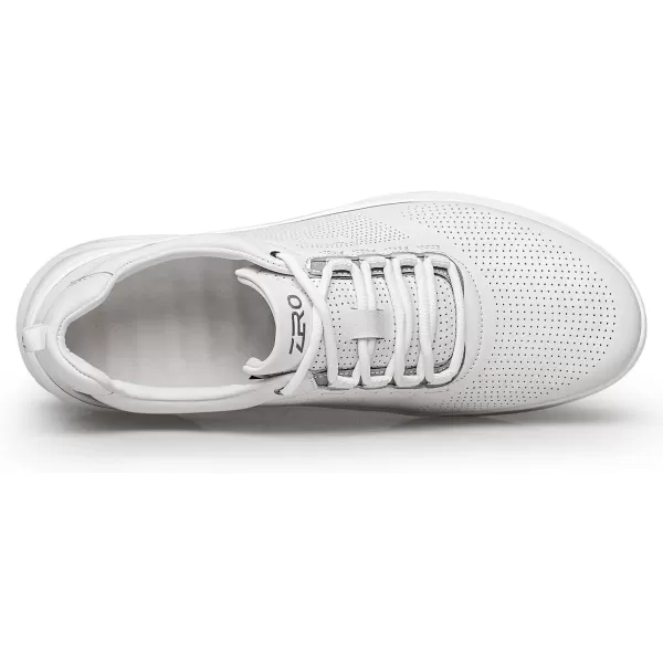 ZRO Mens Perforated Modern Sneakers with SelfWarm LeatherWhite
