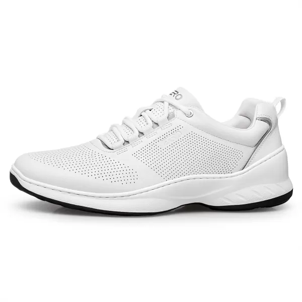 ZRO Mens Perforated Modern Sneakers with SelfWarm LeatherWhite