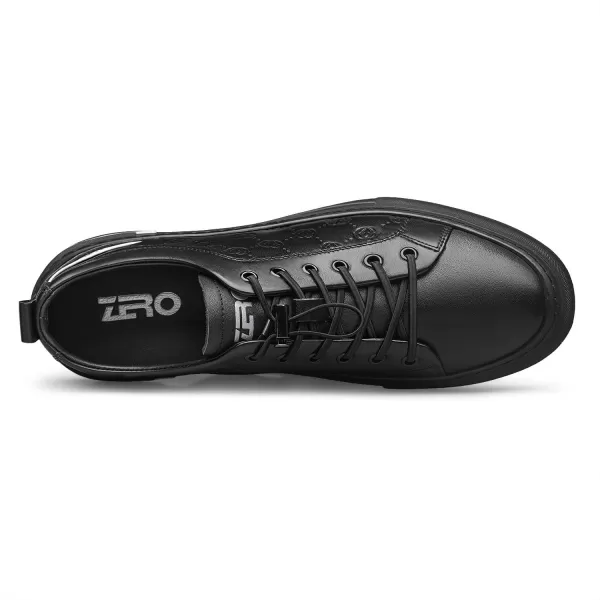 ZRO Mens Sneakers  PullOn Laces Wide Fit Soft Genuine Leather Lightweight S33525 23 WinterBlack