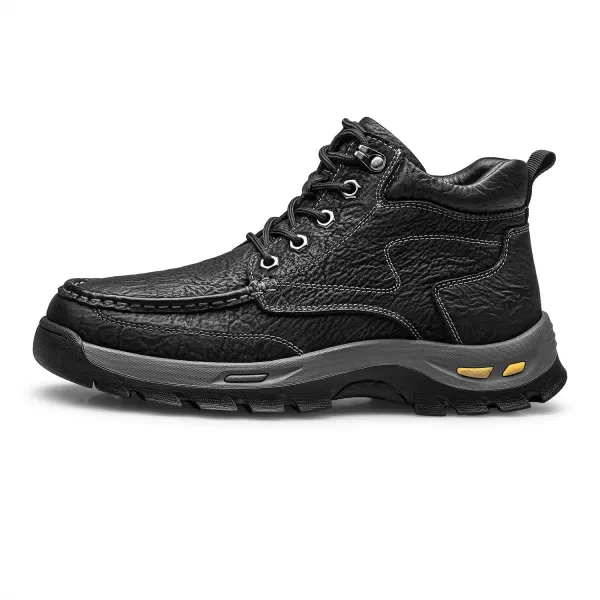 ZRO Mens Work Boots  Thick SlipResistant Genuine Leather H35706D 23 WinterBlack