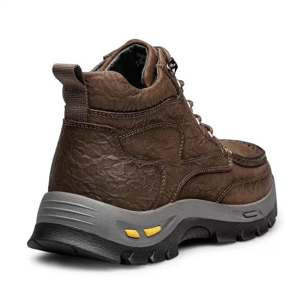 ZRO Mens Work Boots  Thick SlipResistant Genuine Leather H35706D 23 WinterBrown